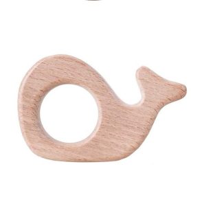 Anneau de dentition baleine en bois