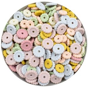 10 perles en silicone Lentille 12 mm