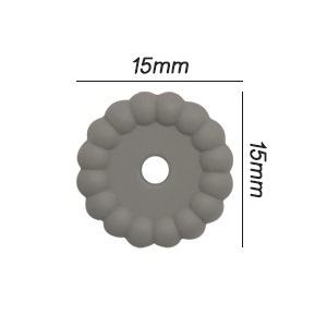 Alternative view of 10 perles en silicone Lentille 15 mm