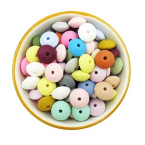 10 perles en silicone Lentille 15 mm