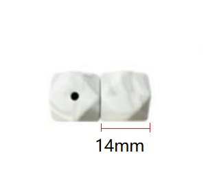 Alternative view of 10 perles en silicone Hexagone 14 mm