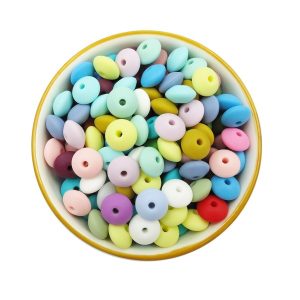 10 perles en silicone Lentille 12 mm