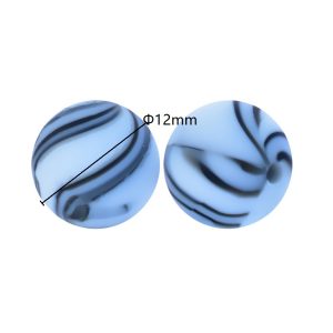 Alternative view of 10 perles rondes en silicone Jupiter de 12 mm