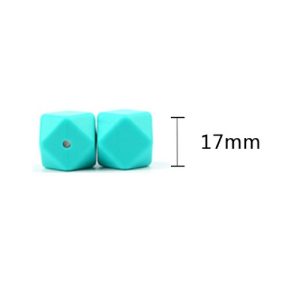 Alternative view of 10 perles en silicone Hexagone 17 mm