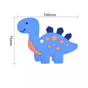 Alternative view of Anneau de dentition dinosaure en silicone