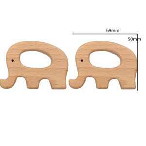 Alternative view of Anneau de dentition éléphant en bois
