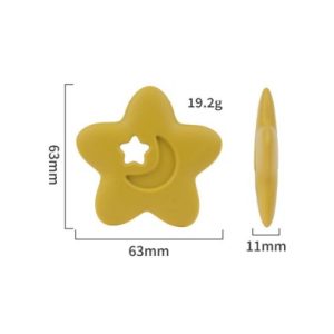 Alternative view of Anneau de dentition étoile en silicone