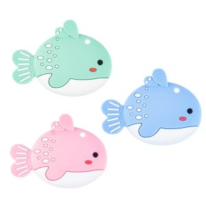 Anneau de dentition baleine en silicone