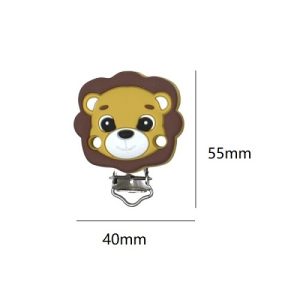 Alternative view of Clip attache-tétine en silicone Lion