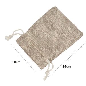 Alternative view of Sacs en jute avec cordon en coton 10 x 14 cm – Pack de 6 unités
