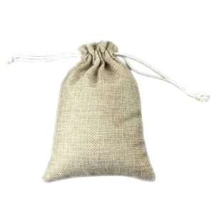 Sacs en jute avec cordon en coton 15 x 20 cm – Pack de 6 unités