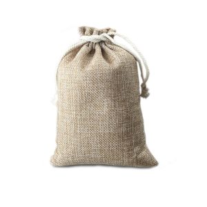 Sacs en jute avec cordon en coton 17 x 23 cm – Pack de 6 unités