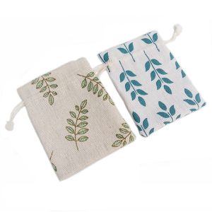 Alternative view of Sachets en lin et coton de Noël – Pack de 10 unités